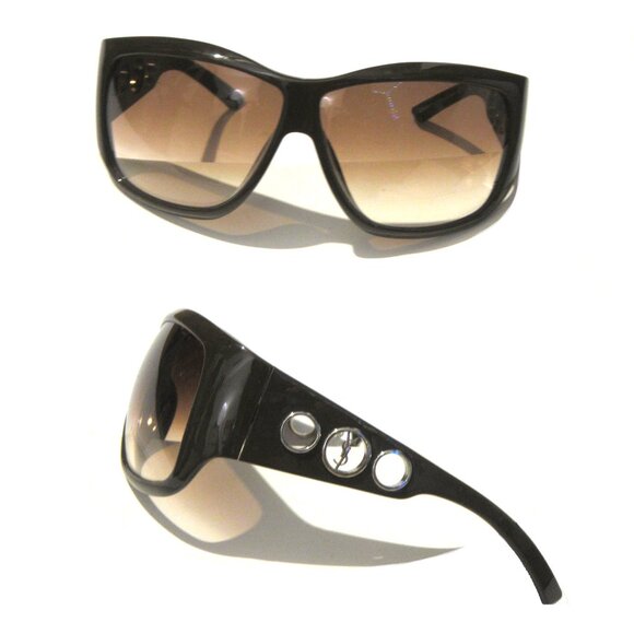 YSL Yves Saint Laurent Brown Gradient Sunglasses 6112/S with Case - Picture 1 of 9